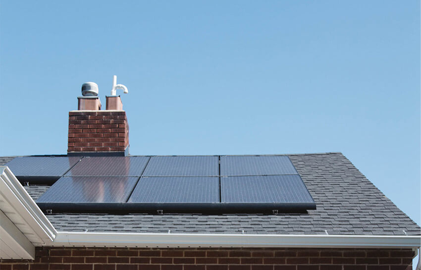 picture of solar panel installed on roof